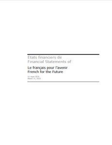 États financiers 2024-2025