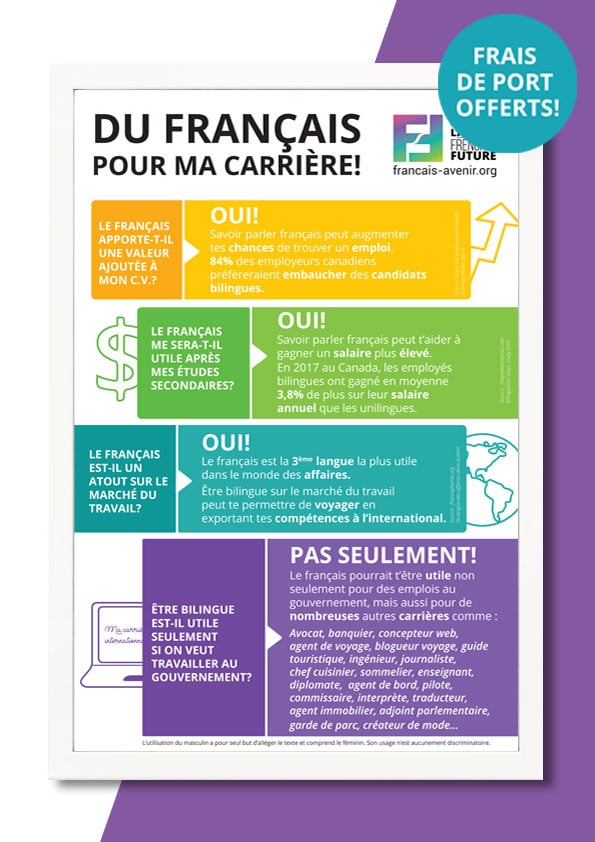 Affiche Du français pour ma carrière